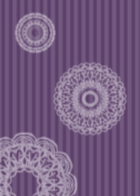 レース模様　ロイヤルパープル4