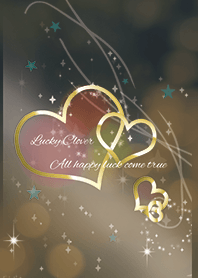 All good luck rise Heart / Brown & Green