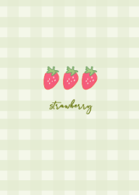 いちご×チェック柄 (naturalgreen:)