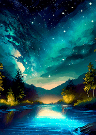 Beautiful starry night view#741