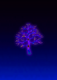 Winter tree Blue Purple