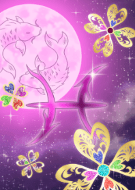 Pisces Clover and Moon Purple JPN