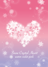 Snow Crystal Heart warmvioletpink