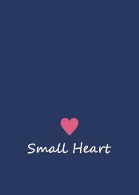 Small Heart *Navy+Pink 37*