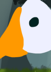 Geese in the quiet forest