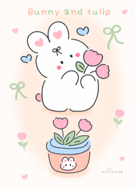 Bunny and tulip ^_____^