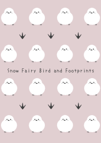Snow Fairy Bird and Footprintsj-PINK BR