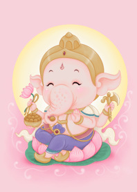 พระพิฆเนศปางประทานพร แนวน่ารัก สีพาสเทล