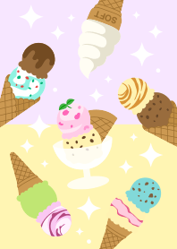 Ice cream2(purple&yellow)