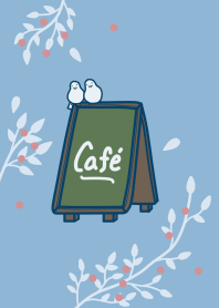 Cafe motif / blue