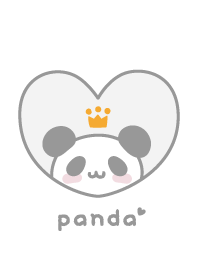 熊貓 王冠 [白色]