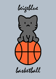 black cat sitting on a basketball BGBL A