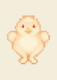 병아리 픽셀 아트 테마 베이지 03