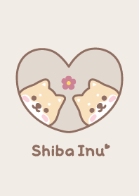 Shiba Inu Flower - Brown