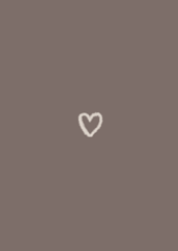 small coffee heart brown
