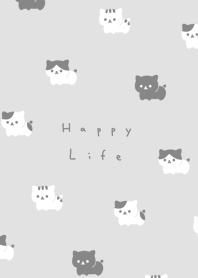 可喵喵小貓。 light gray.