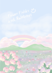 ทุ่งดอกไม้และสายรุ้ง