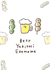 simple Beer  Yakitori green soybeans