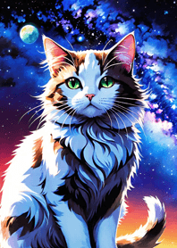 Night Moon Star Cat 3ca2F8