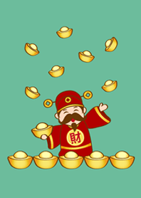 財神爺送元寶(薄荷綠色)