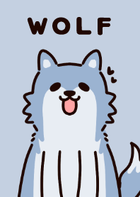 A cute smiling wolf theme.