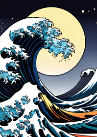 Mountain, Sea, and Moonlit Night 0513Dc