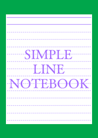 SIMPLE PURPLE LINE NOTEBOOK/GREEN