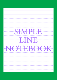 SIMPLE PURPLE LINE NOTEBOOK-GREEN