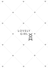 Lovely girl ribbon. white