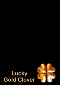 Money luck! Simple Gold Clover No.2