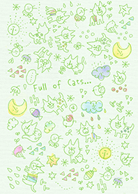 ねこがいっぱい＊グリーン