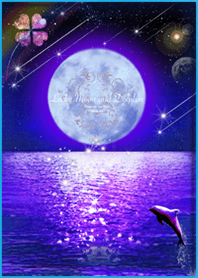 Lucky Full Moon and Dolphin#