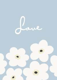 in bloom, flower wh / blue