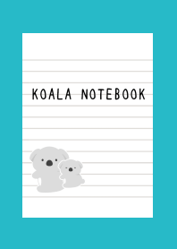 KOALA NOTEBOOK/TURQUOISE BLUE