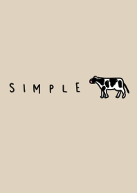 Simple beige and cow.