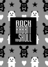 Rock rabbit and skull/geometric