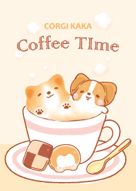 Corgi Dog KaKa - Coffee Time