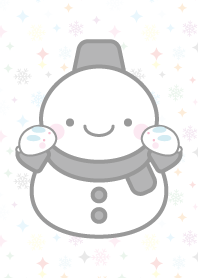 Cute black snowman theme2