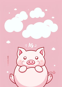 Babi merah muda yang bahagia AMJzE