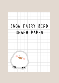 SNOW FAIRY BIRD GRAPH PAPER-BEIGEj