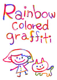Rainbow colored graffiti