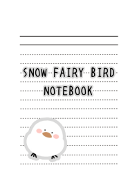 SNOW FAIRY BIRD NOTEBOOK-WHITEj