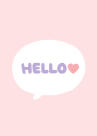 HELLO /Pink and Purple
