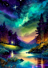 Beautiful starry night view#1410