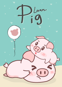 หมูอ้วนขี้เซา สีเขียว