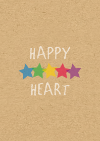 STAR HEART -5color KRAFT-
