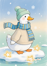 Snowy Cozy Duck