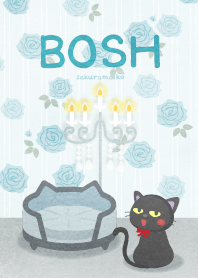 水彩えほん【黒猫ボシュ03】＜Blue Rose＞