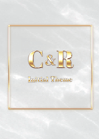 [ C&R ]  Initial Theme Gold Gray