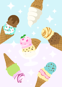 アイスクリーム2(ブルー＆パープル)